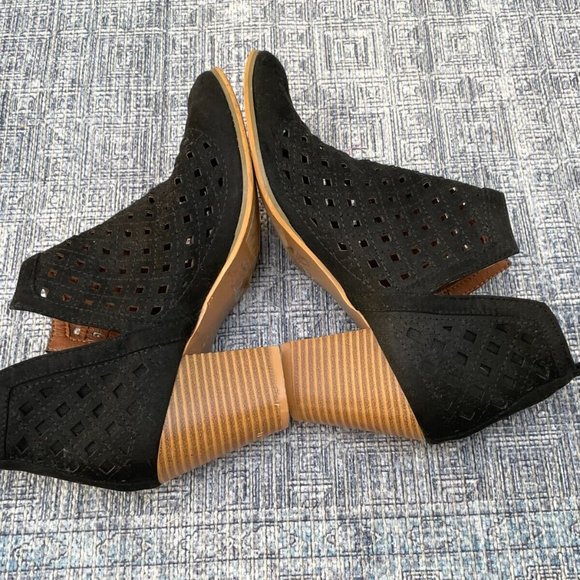 Weeboo Women Boots Black Fuax Leather Upper Bootie Shoes Size 8 - Picture 8 of 10